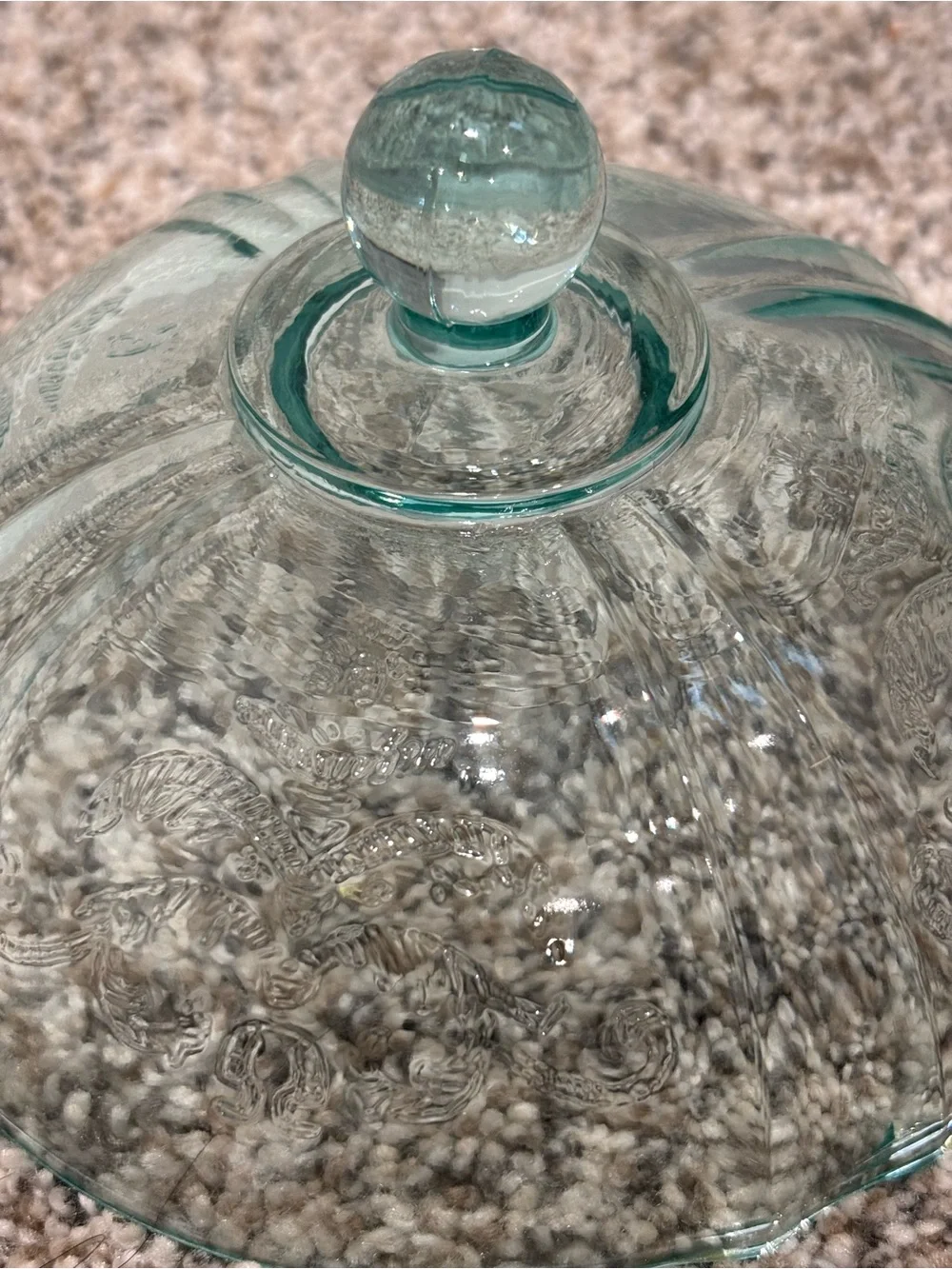 Vintage Indiana Glass Recollections Covered Pedestal Butter Dish Madrid Pattern